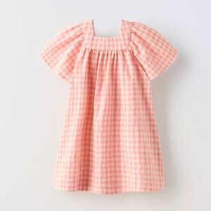 ZARA Kids | pink and white Gingham Dress
